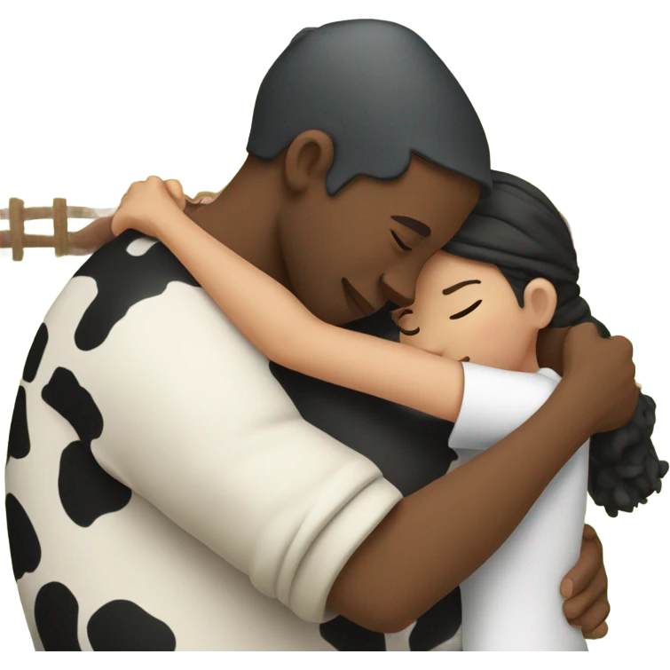 Cow hugging emoji