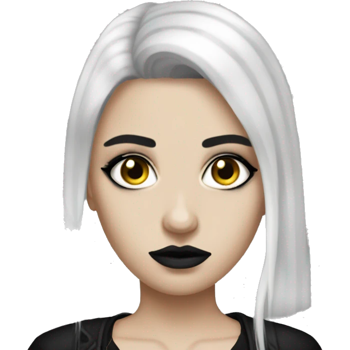 Goth hollywood model sad emoji