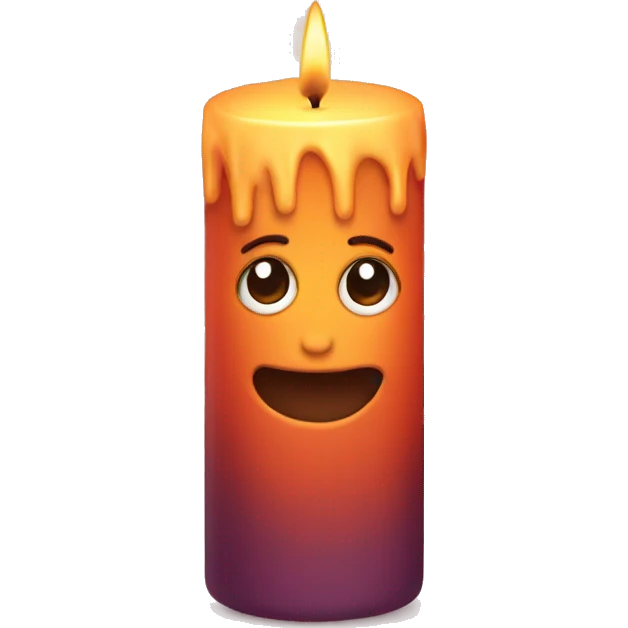 Fall candle in a cute class  emoji