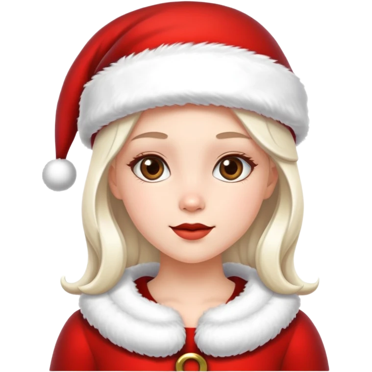 A girl in a Santa Claus costume emoji