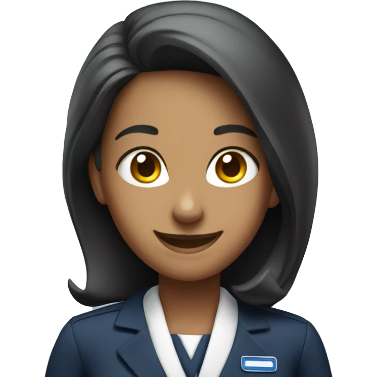 smiling flight attendant emoji