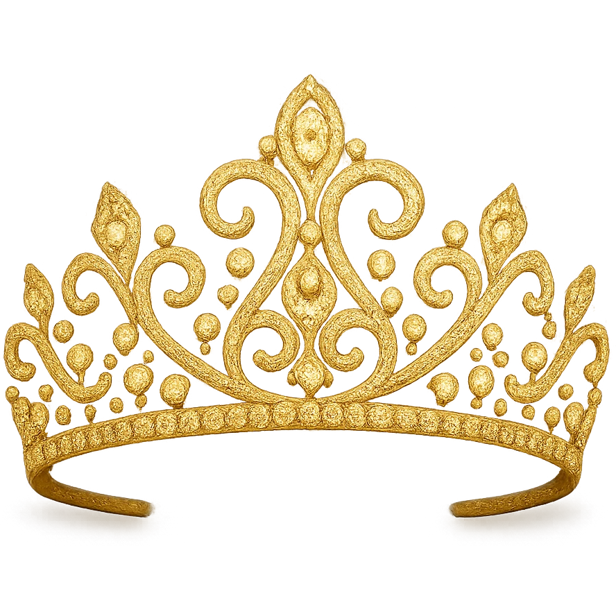 butterfly crown with a golden yellow base, no butterflies, just sparkling gems emoji