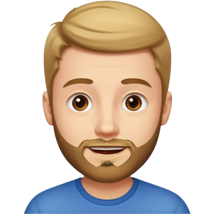 young man with a short beard, happy birthday boy emoji