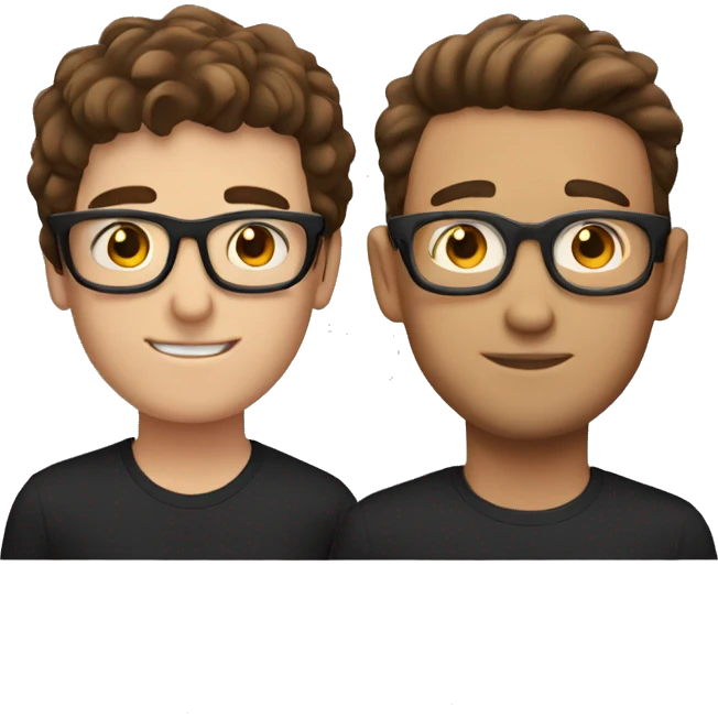 Brown haired guy with glasses with black cat emoji