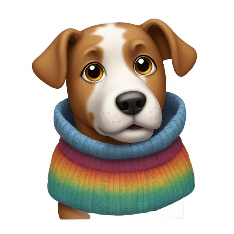 Dog wearing a sweater emoji