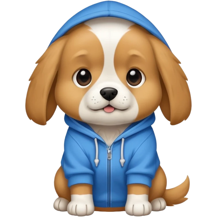 Dog wearing a hoodie emoji