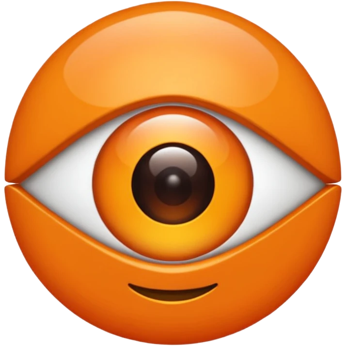 Ojo turco color naranja turco en color naranja emoji
