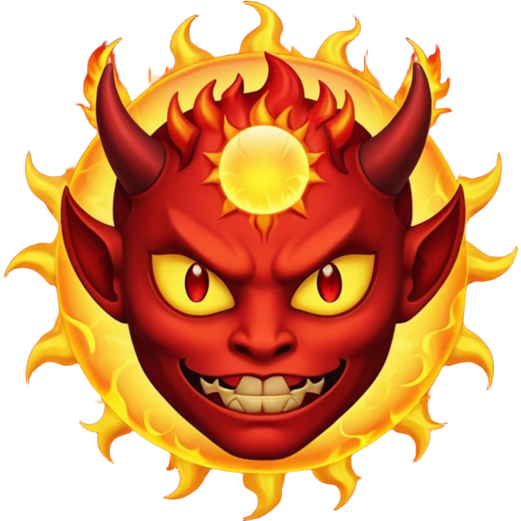 Devil sun emoji