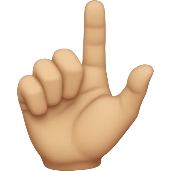 pointing hand emoji