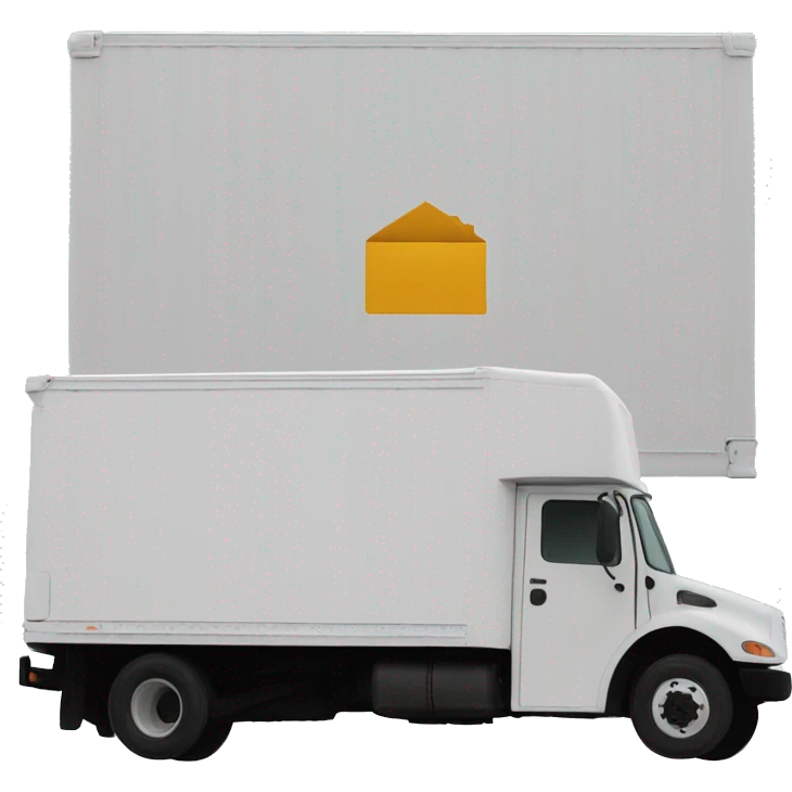 Boxtruck with letters "PGS” on the side emoji
