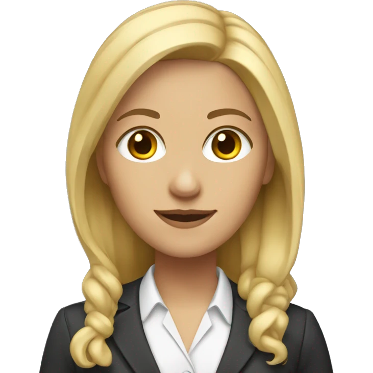 female Teacher with blonde hair and brown eyes emoji