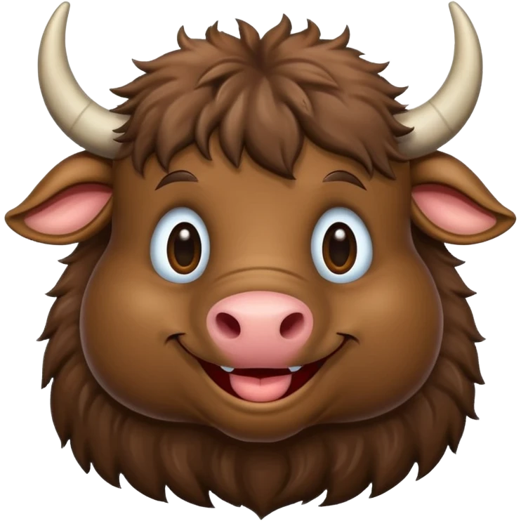 A funny water buffalo emoji