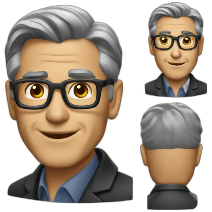 George Clooney scientist emoji
