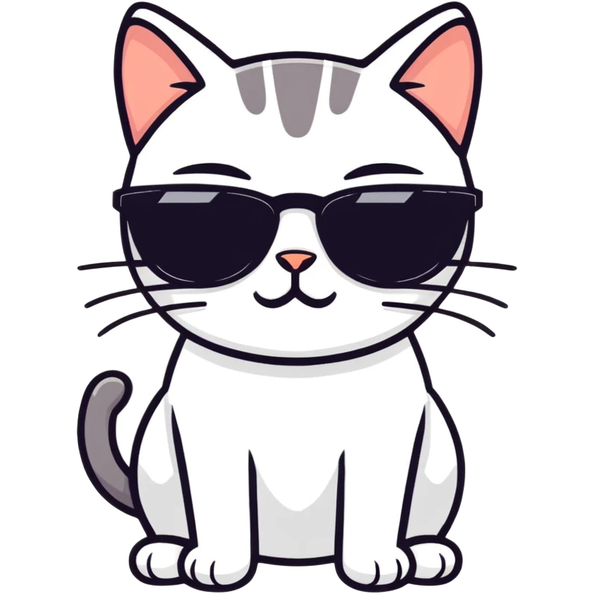 Cat with sunglasses emoji