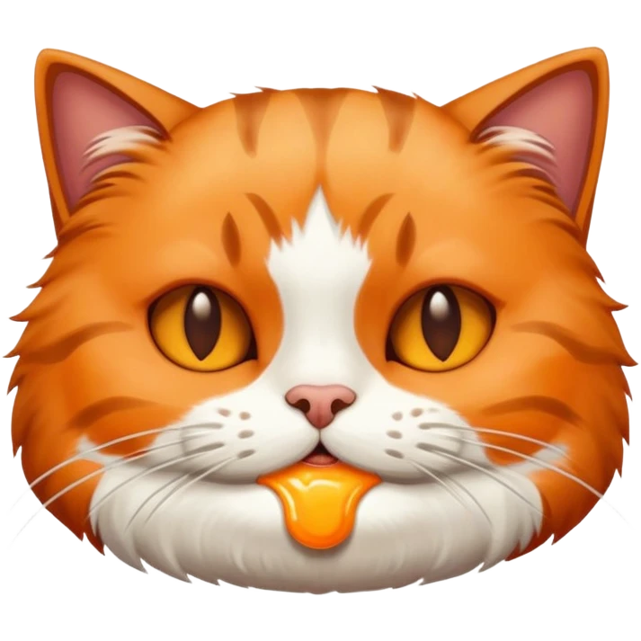 A cat eating Reese’s  emoji
