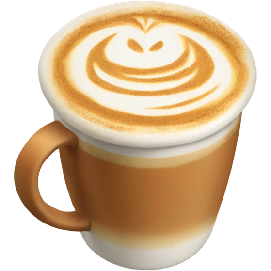 Realistic pumpkin latte emoji