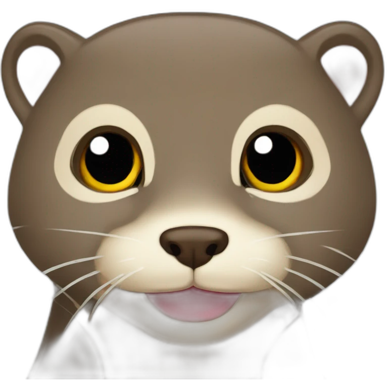 Loutre sur un chat emoji