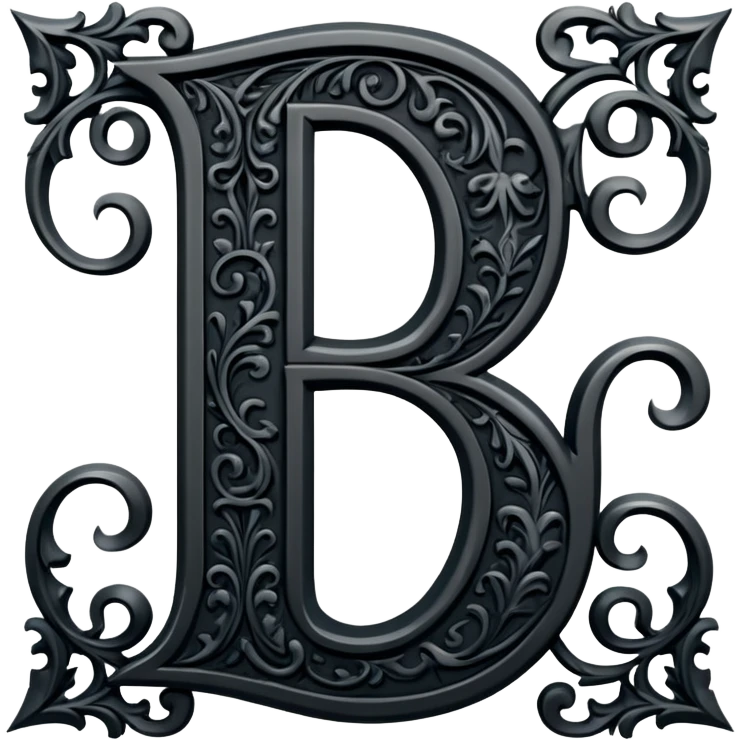 Black gothic letter J  emoji