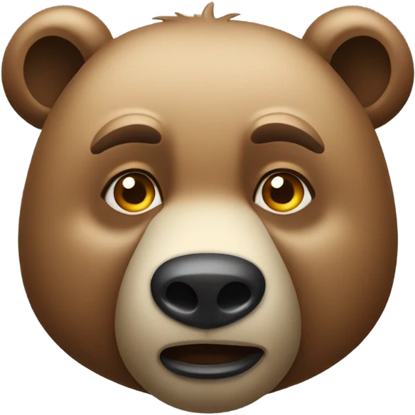 Confused bear emoji