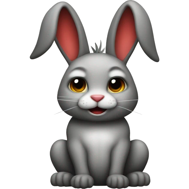 bunny with devil horns emoji
