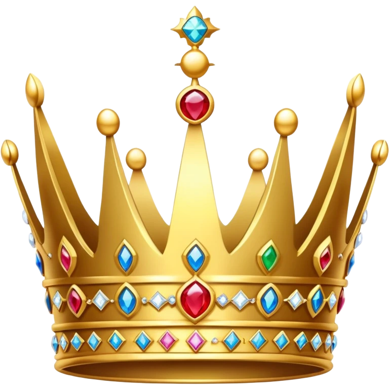 golden royal crown with jewels emoji