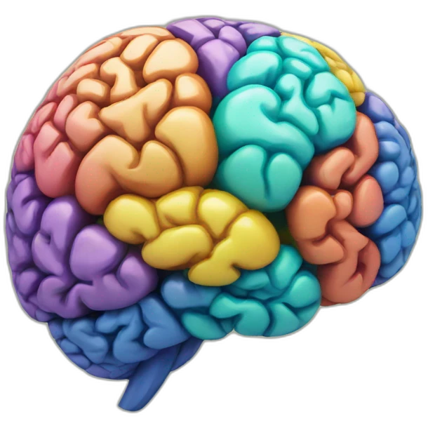 multicolor brain emoji