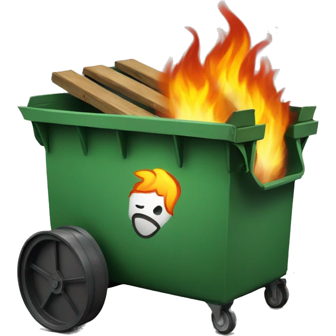Dumpster on fire emoji