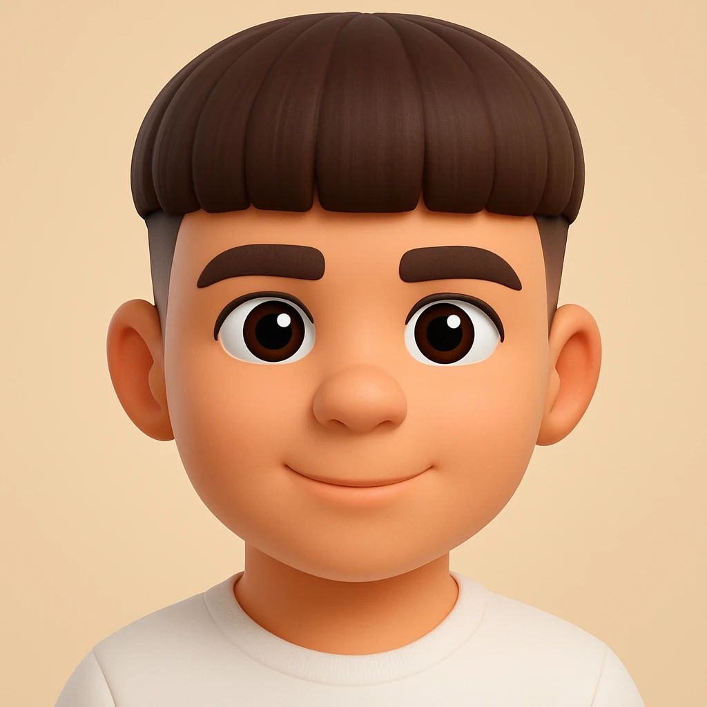 Transform this portrait into a beautiful 3D emoji style. Create a polished, vibrant, and visually appealing 3D emoji portrait with smooth shading and a friendly expression, resembling microsoft style 3d fluent emojis. emoji