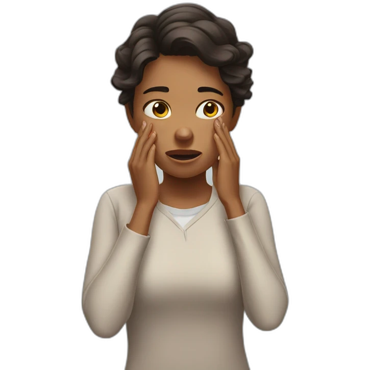 A frustrated girl emoji