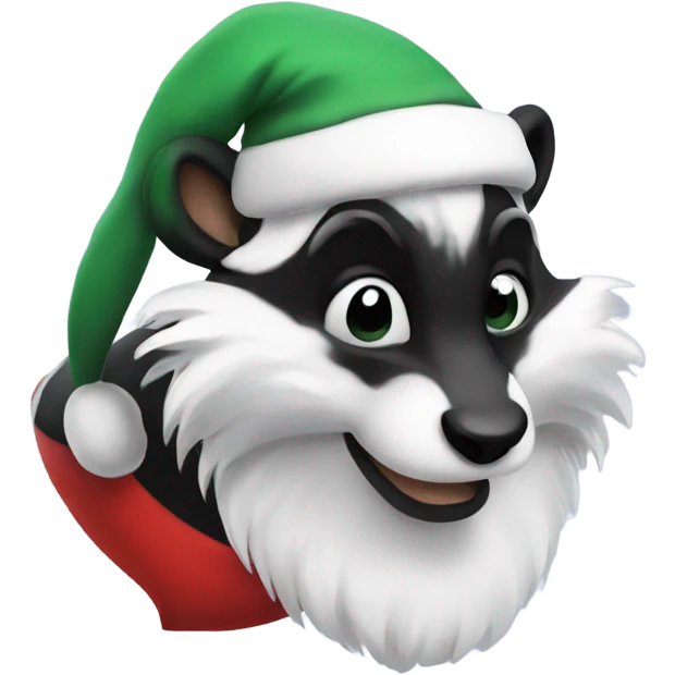 skunk Santa Claus emoji