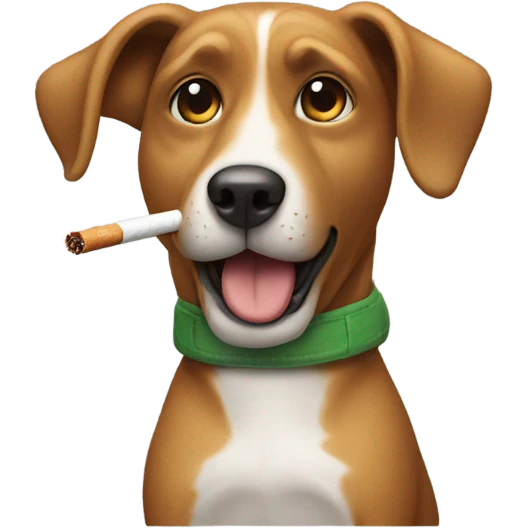 Dog smoking emoji