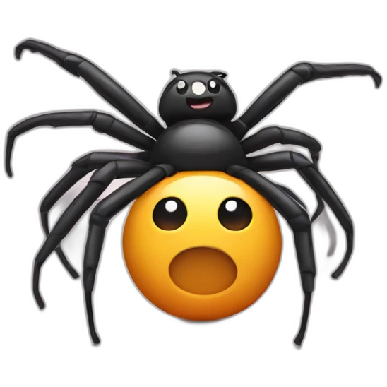 Spider wearing a backpack emoji