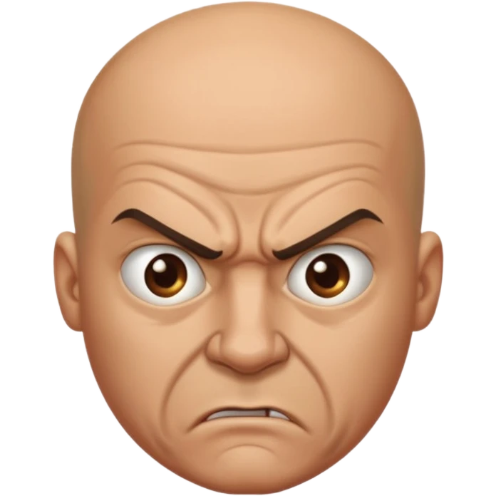 an angry bald man  emoji