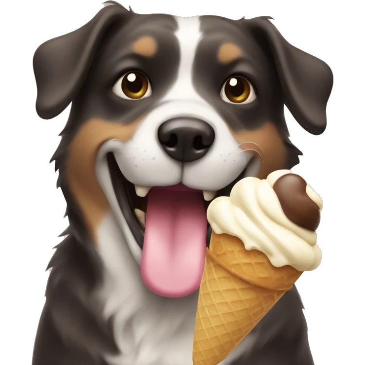 dog eating ice cream  emoji