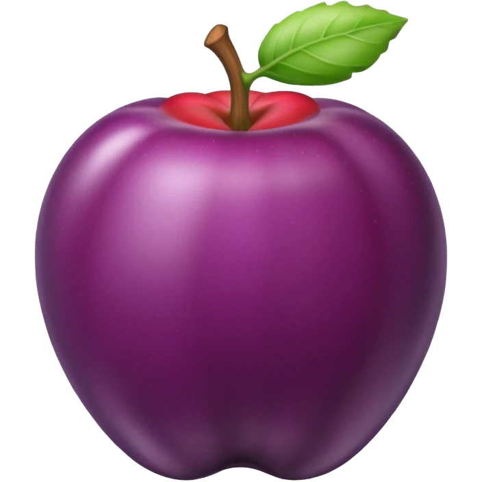 Eggplant going into an apple emoji