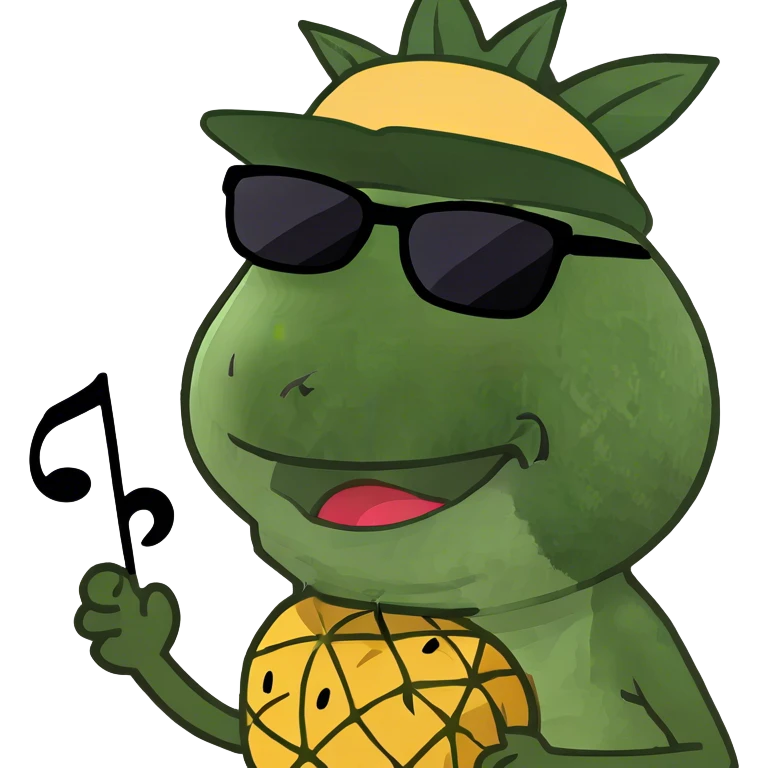 Pineapple singing emoji