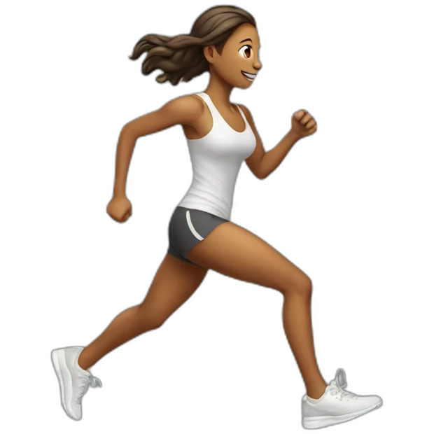 light woman runnin emoji