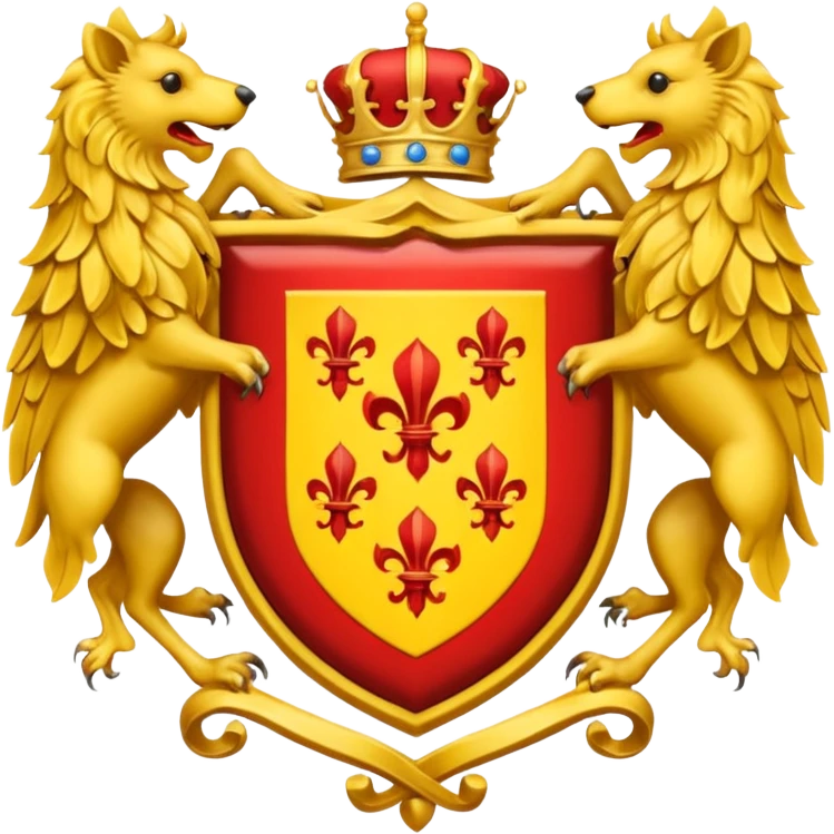 Yellow and red coat of arms emoji