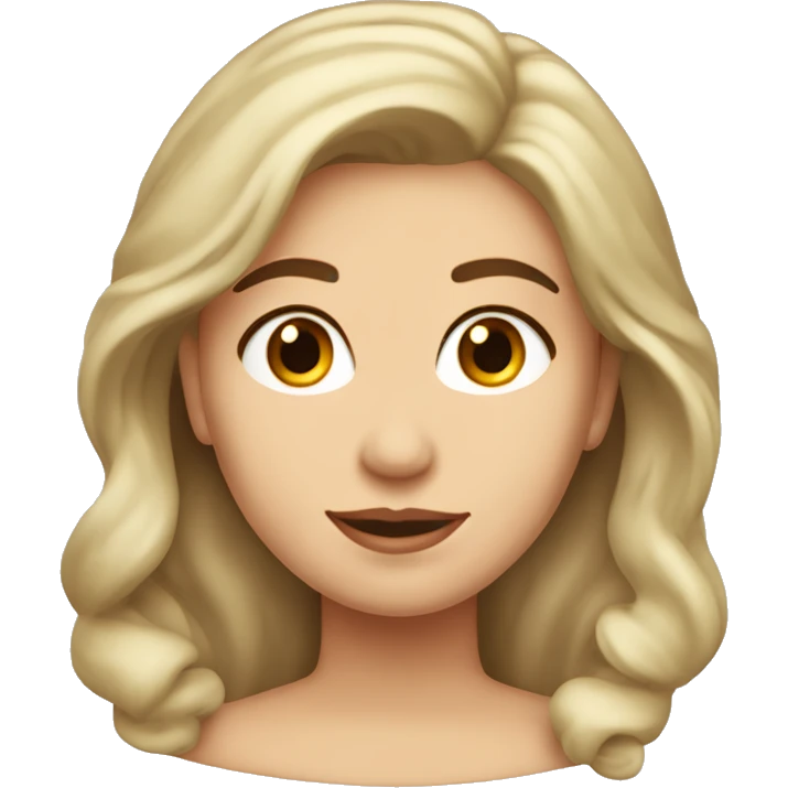 mujer bajita tez morena pelo rubio rizoso graciosa emoji