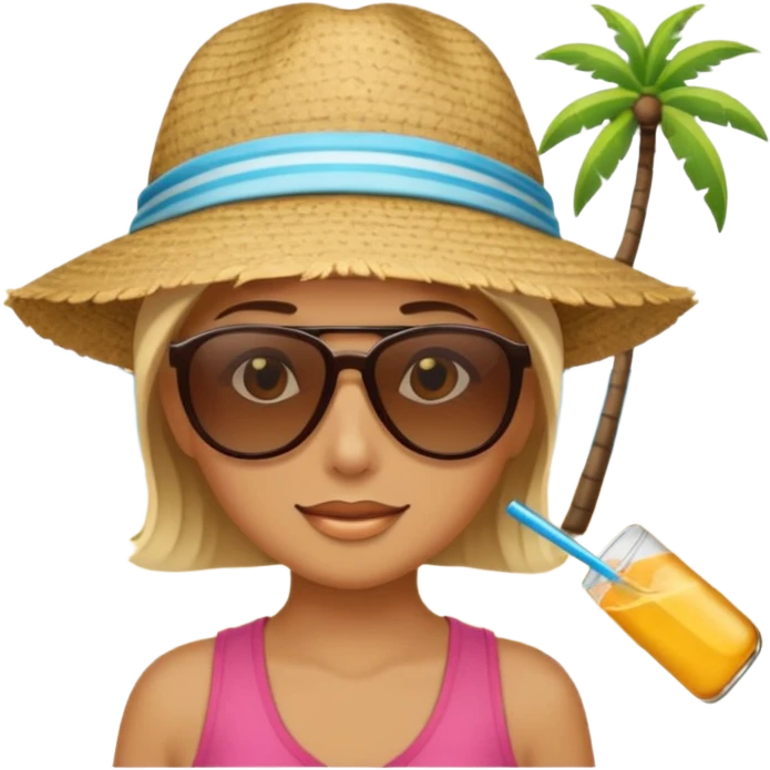 Beach sun vacation  emoji