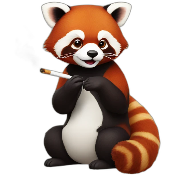 red panda cigarette emoji