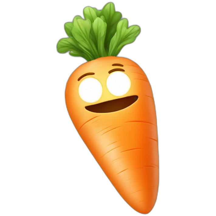 bright carrot with a star wake emoji
