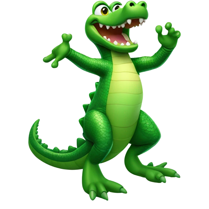 Alligator dancing emoji