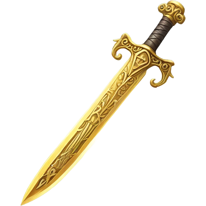 Magic Gold sword emoji