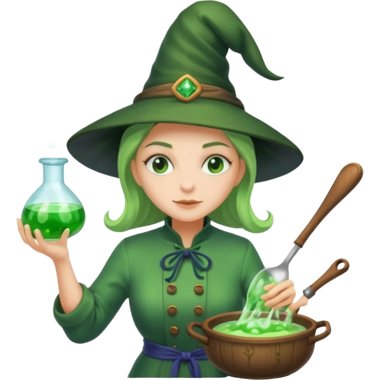 green witch cooking potion emoji