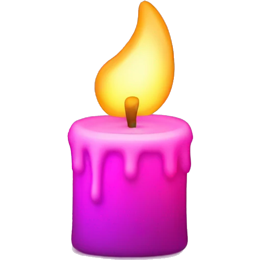 Neon candle  emoji