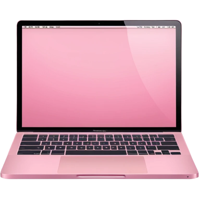 Create me a pink mabook desktop laptop screen emoji