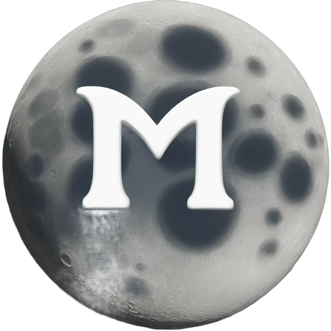 Moon with letter M in it emoji
