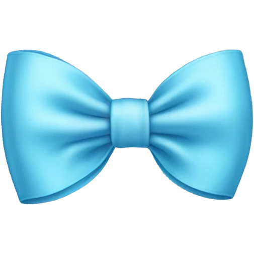 Baby blue bow emoji
