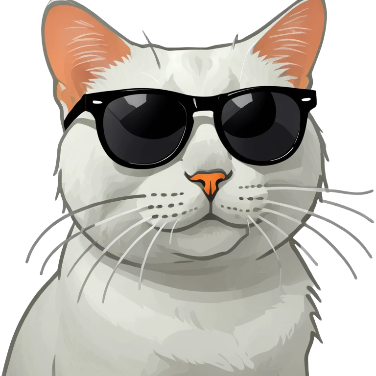 Cat with sunglasses emoji